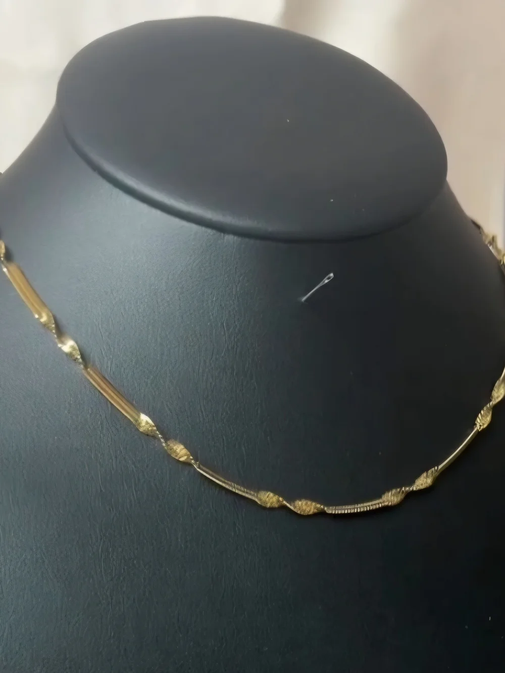 Gold Plated Women’s Twisted Herringbone Chain Necklace